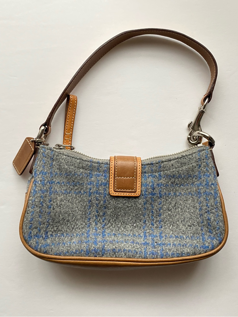 Vintage Coach tweed y2k shoulder bag - Picture 2 of 6
